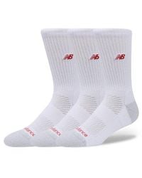 New Balance - Active Premium Crew 3 Pack Socks 3 Pack - Lyst