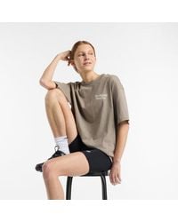 New Balance - Linear Graphic Oversized T-Shirt - Lyst