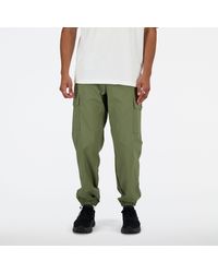 New Balance - Twill Cargo jogger In Green Cotton Twill - Lyst