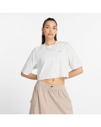 New Balance - Damen Logo Oversized Jersey T-Shirt - Lyst