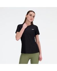 New Balance - Femme Jacquard Slim T-Shirt En, Poly Knit, Taille - Lyst