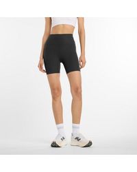 New Balance - Ribbed High Rise Short 6" - Lyst