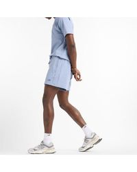 New Balance - Athletics French Terry Short 5" In Blue Cotton - Lyst