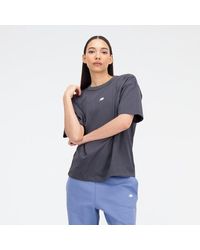 New Balance - Femme Athletics Oversized T-Shirt En, Cotton, Taille - Lyst