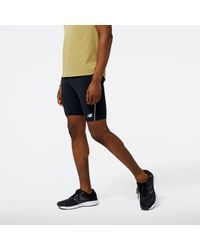 New Balance - Accelerate 8 Inch 1/2 Tight In Black Poly Knit - Lyst