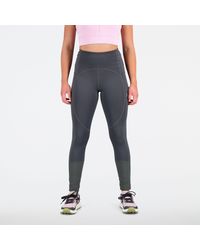 New Balance - Impact Run At High Rise Tight In Poly Knit - Lyst