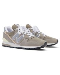 New Balance - Made In Usa 996 Core In Grey Leather - Lyst