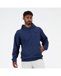 New Balance - Homme Athletics French Terry Hoodie En Marine, Cotton Fleece, Taille - Lyst