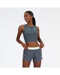 New Balance - Femme Nb Sleek Race Day Fitted Tank En, Poly Knit, Taille - Lyst
