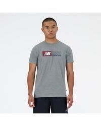 New Balance - Homme Sport Essentials Heathertech Graphic T-Shirt En, Poly Knit, Taille - Lyst