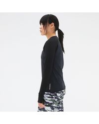 New Balance - Shape Shield Long Sleeve In Poly Knit - Lyst