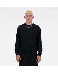 New Balance - Athletics french terry crew in schwarz - Lyst