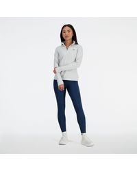 New Balance - Sport Essentials Space Dye Quarter Zip In Poly Knit - Lyst