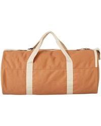New Balance - Canvas Duffel In Brown Cotton Twill - Lyst