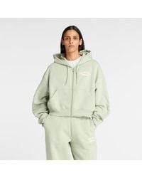 New Balance - Linear Heritage Fleece Full Zip - Lyst