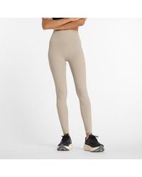 New Balance - Ribbed High Rise Legging 27" - Lyst