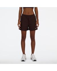 New Balance - Femme Linear Heritage French Terry Short En, Cotton Fleece, Taille - Lyst