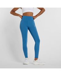 New Balance - Mujer Nb Sleek High Rise Legging 27" En, Poly Knit, Talla - Lyst