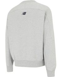 New Balance - Archive French Terry Crewneck In Grey Cotton - Lyst