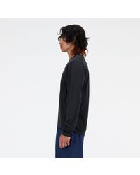 New Balance - Athletics Long Sleeve In Black Poly Knit - Lyst