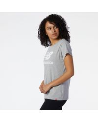 New Balance - Essentials Stacked Logo T-shirt In Cotton - Lyst