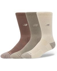 New Balance - Active Premium Crew 3 Pack Socks 3 Pack - Lyst