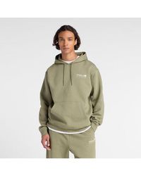 New Balance - Linear Graphic Fleece Hoodie - Lyst
