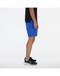 New Balance - Ac Lined Short 7" In Blue Polywoven - Lyst