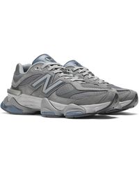 New Balance - 9060 In Grey/blue Leather - Lyst