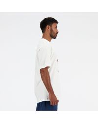 New Balance - Athletics Basketball T-shirt In White Cotton - Lyst