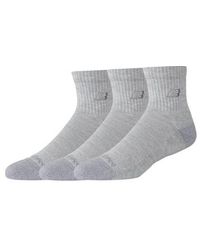 New Balance - Active Premium Qtr 3 Pack Socks 3 Pack - Lyst