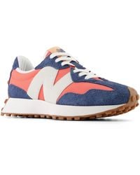New Balance - 327 In Blue/red Suede/mesh - Lyst