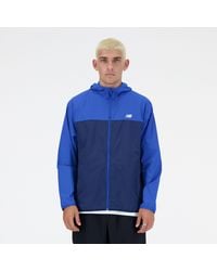 New Balance - Athletics Woven Jacket In Blue Polywoven - Lyst