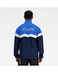 New Balance - London Edition Marathon Jacket In Blue Polywoven - Lyst