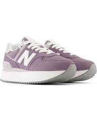 New Balance - 574+ In Purple/grey/white Suede/mesh - Lyst