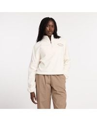 New Balance - Femme Graphic Polar Fleece Half Zip En, Coton Fleece, Taille - Lyst