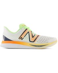 New Balance - Fuelcell Supercomp Pacer In White/orange/green Synthetic - Lyst