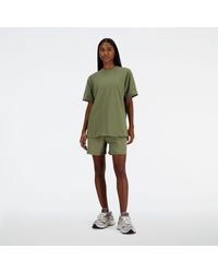 New Balance - Athletics Jersey T-shirt In Green Cotton Jersey - Lyst