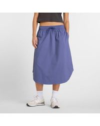 New Balance - Twill Midi Skirt - Lyst