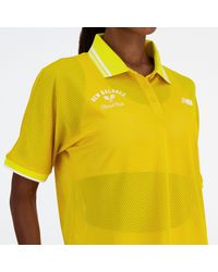 New Balance - Mesh tournament polo in gelb - Lyst