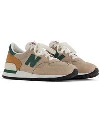New Balance - Made in usa 990 in marrone/verde - Lyst
