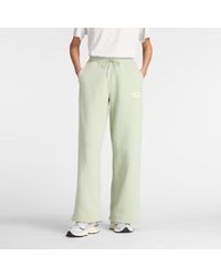 New Balance - Linear Heritage Fleece Wide Leg Pant - Lyst