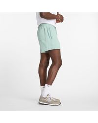 New Balance - Athletics French Terry Short 5" In Green Cotton - Lyst