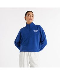 New Balance - Graphic Polar Fleece Half Zip - Lyst
