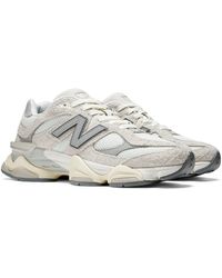 New Balance - 9060 In White/grey Leather - Lyst
