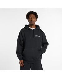 New Balance - Hombre Linear Graphic Fleece Hoodie En, Algodón, Talla - Lyst