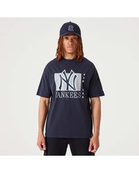 KTZ - New York Yankees Mlb Team Wordmark Navy Oversized T-shirt - Lyst