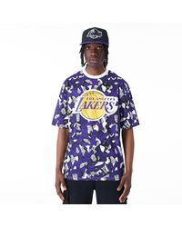 KTZ - La Lakers Nba Team All Over Print Mesh Oversized T-shirt - Lyst