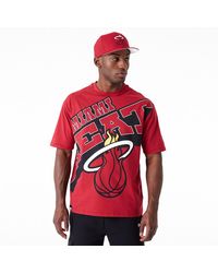 KTZ - Miami Heat Nba Large Wordmark Dark Oversized T-shirt - Lyst