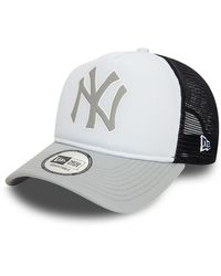 KTZ - New York Yankees Mlb Logo A-frame Trucker Cap - Lyst